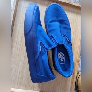 Vans Classic Slip-On Canvas Sneakers - Monochromatic Blue